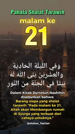 Tarawih Malam Ke 21
