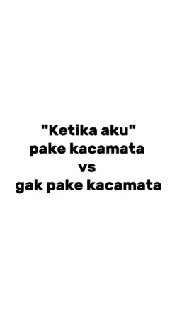 pake kacamata x gak
