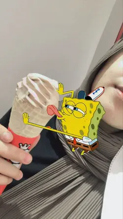 Spongebob licks