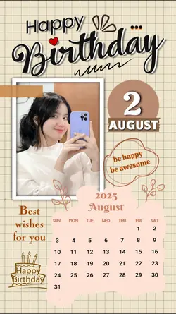 2 AUGUST HBD 2025