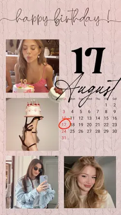 BIRTHDAY 17 AUGUST