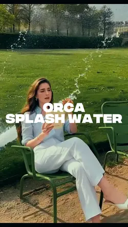 Orca splash water