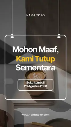 Toko kami tutup