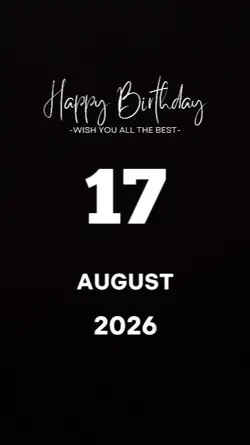 B'DAY FRIEND 17 AUG