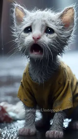sad story of kitten