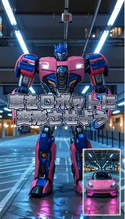 車をロボットに変形させよう
