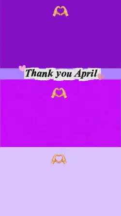 Thank you april
