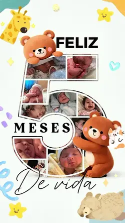 5 meses colagem