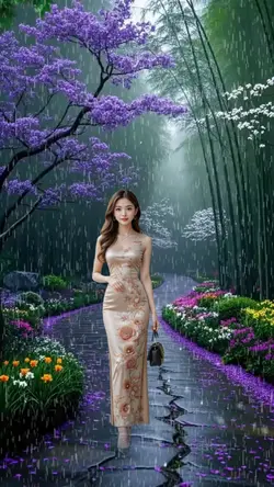 ghép cảnh mưa 