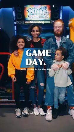 Family in game zone