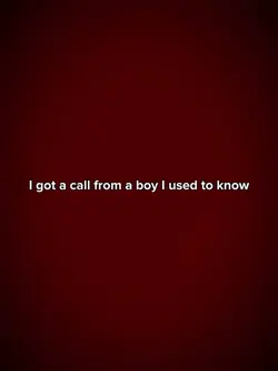 I got a call g