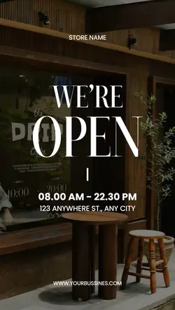 we are open