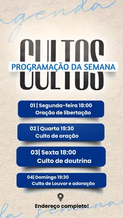AGENDA DA SEMANA 