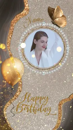 Gold Happy Birthday