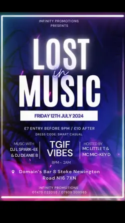 Lost in Music Flyer 