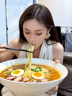 ラーメンを大盛りで食べる 