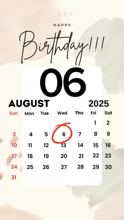 birthday 06 August 