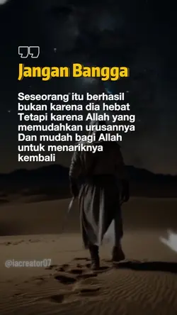 Jangan bangga
