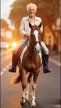 Vovó no cavalo