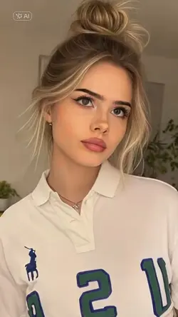 Messy bun hairstyle 