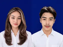 foto latar biru 