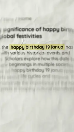 birthday 19 january 