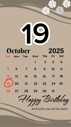 HBD 19 OCTOBER 