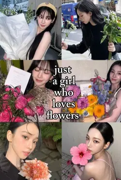 Girl love flowers