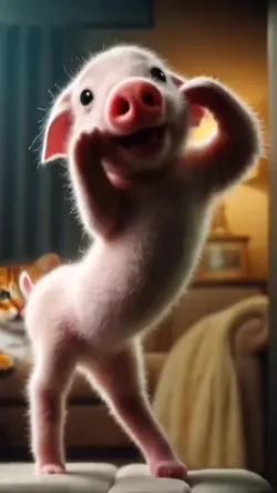 Funny pig dance 