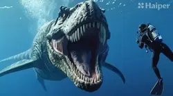 Mosasaurus VS Diver 