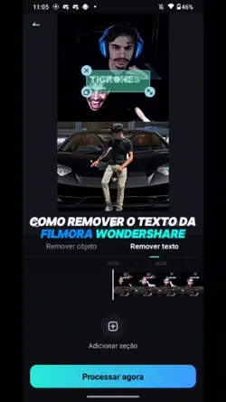 como remover texto 