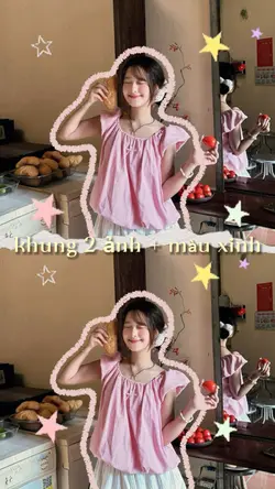 Mẫu 2 ảnh cute