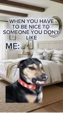 Fake smiling 