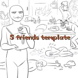 5 friends template 