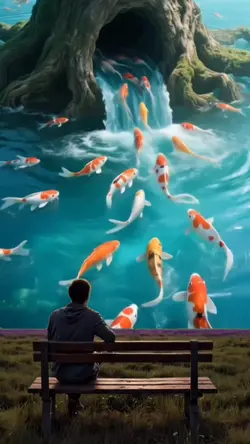 ngắm cá bơi
