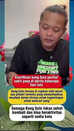 kang Sule sembuh 