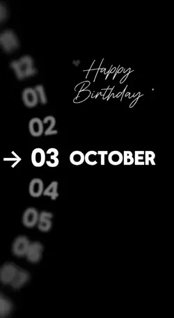 HBD 03 OCTOBER 