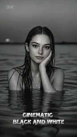 black & white face 