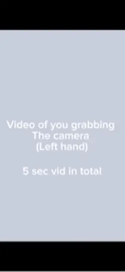 Hand on camera 