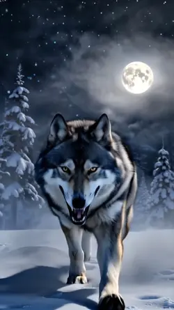 WOLF MOON SNOW AI