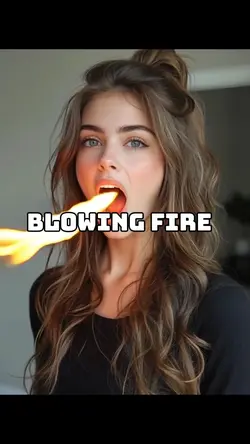 Blowing fire