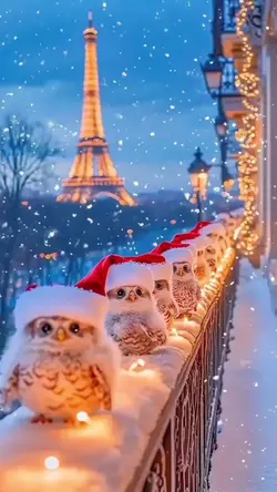 Owls christmas 
