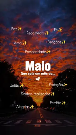 Maio seja um mês de
