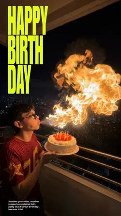 Birthday fire trend