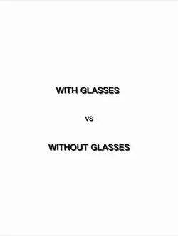 glasses on and off