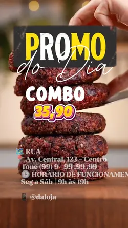 promoção do dia 
