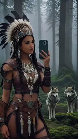 Tribal warrior woman