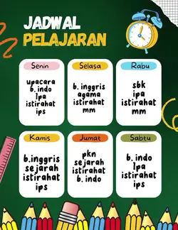 jadwal pelajaran