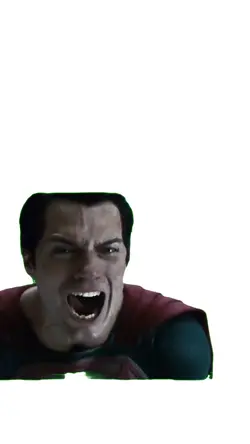 Superman shouts 