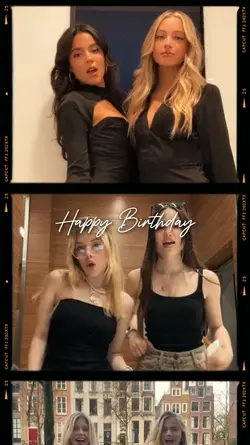 retro birthday scrol